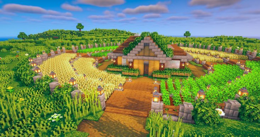 Crop Farms in Survival Minecraft