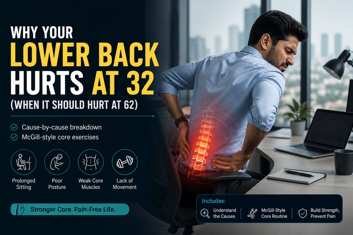 Why Your Lower Back Hurts at 32 (When It Should Hurt at 62)