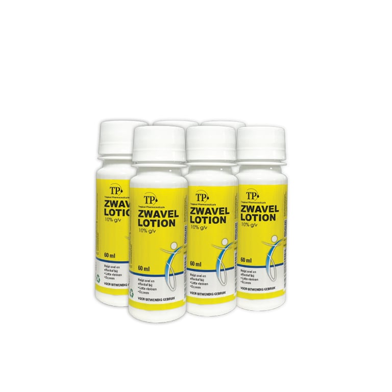 TP ZWAVELLOTION (SULPHUR LOTION) 10 % G/V 6 X 60 ML