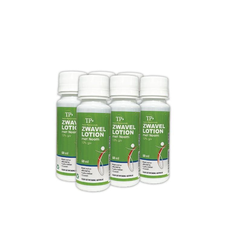 TP ZWAVELLOTION MET NEEM  (SULPHUR LOTION WITH NEEM)10 % G/V  6 X 60 ML