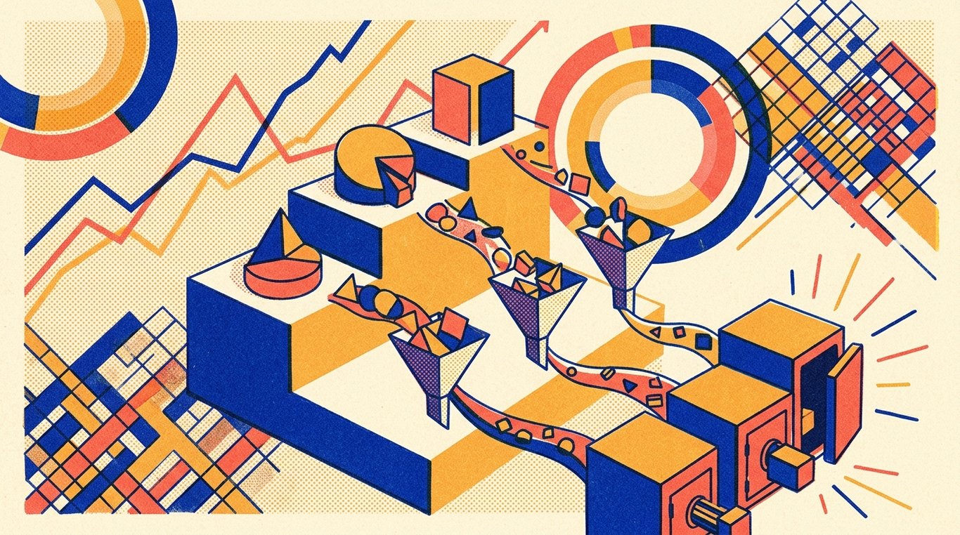 Contemporary risograph editorial illustration of three-tiered podium comparing distinct compounding wealth engines, with geometric tax funnels channeling savings into high-growth investment vaults for 'Taxation on Debt Mutual Funds: How the Current Rules Work'