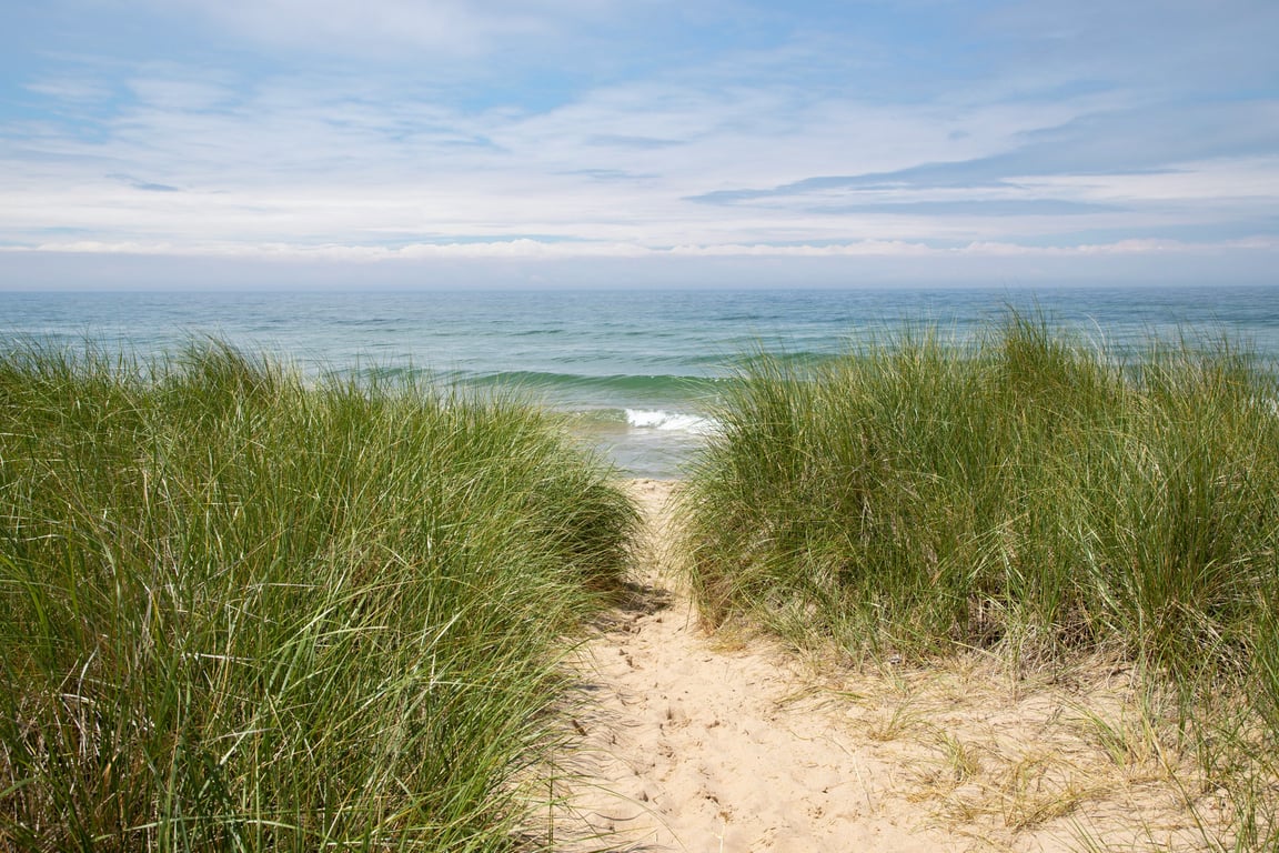 Lake Michigan in the summer time