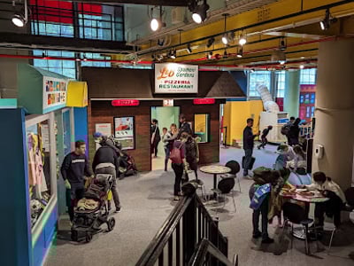 An interactive space of the Brooklyn Children's Museum, where families explore and have fun together.