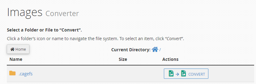 The image shows a user interface for an "Images Converter" application with options to select folders or files and a "CONVERT" button.