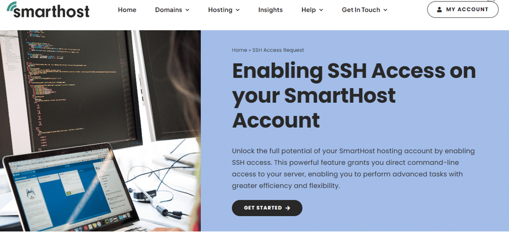 Enabling SSH access on your smarthost account.