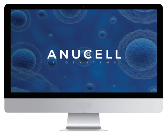A person is using a device called AnuCell BSS to test a sample.