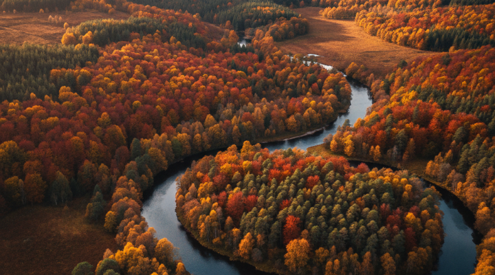 Aerial view of Glen Affric