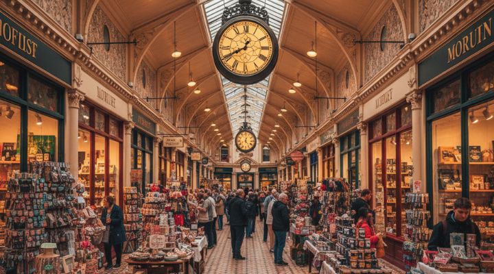 Victorian Market interior with local stalls