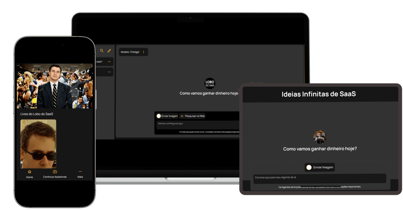 Mockup da plataforma do Hub Cronos