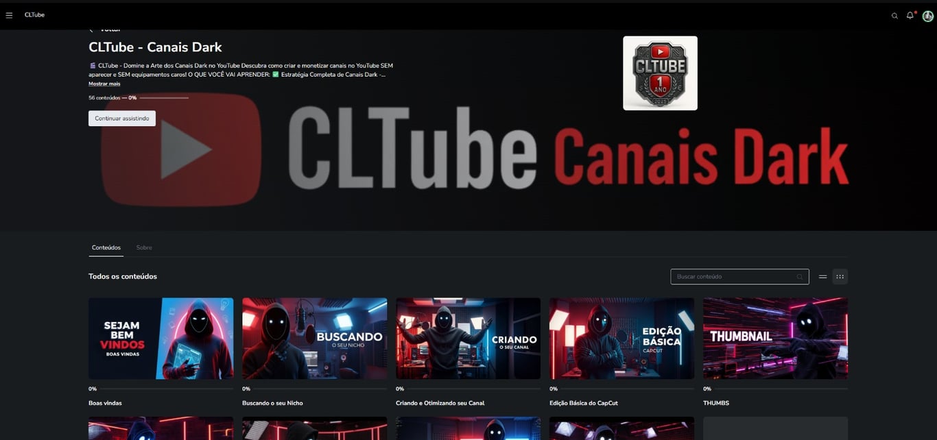 Prévia da área CLTube