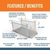 6 Foot Gateway 3G Ramps with Picket Handrails Features