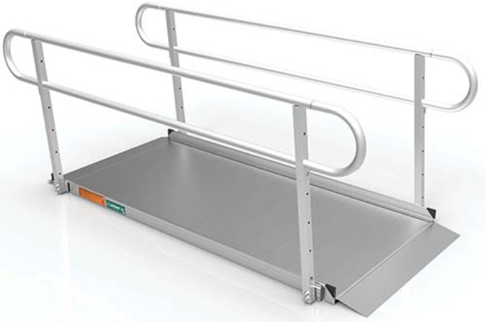 7 Foot Gateway 3G Wheelchair Ramps with Two-line Handrails.