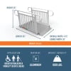 5 Foot Gateway 3G Ramps with Picket Handrails Dimensions