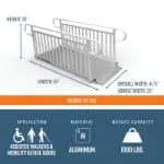 7 Foot Gateway 3G Ramps with Picket Handrails Dimensions