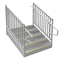 ADA Aluminum Stairs