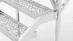 Grip Grate tread for metal jobsite steps