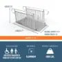 6 Foot Gateway 3G Ramps with Picket Handrails Dimensions