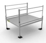 5x6 Pathway 3G Wheelchair Ramp System platform with two handrails.