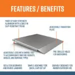 Features of this adjustable ramp