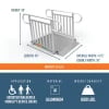 4 Foot Gateway 3G Ramps with Picket Handrails Dimensions