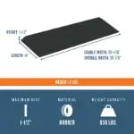 1.5 inch ramp dimensions