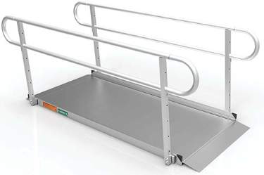 7 Foot Gateway 3G Wheelchair Ramps with Two-line Handrails.