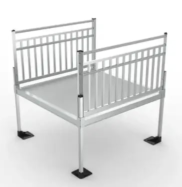 5x4  Platform with Vertical Pickets for the Pathway 3G Handicap Ramp System