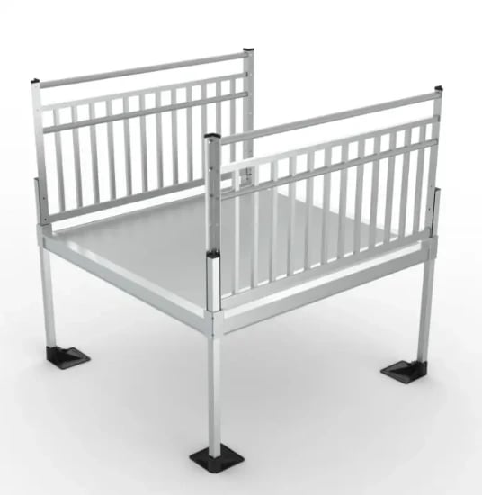 5x4  Platform with Vertical Pickets for the Pathway 3G Handicap Ramp System