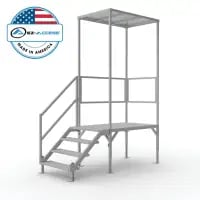 Fortress OSHA Steps with Canopy