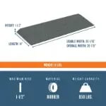 1.5 inch ramp dimensions