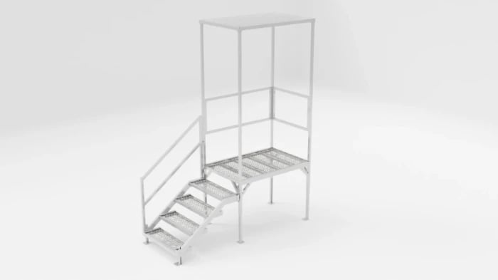 Fortress OSHA Stairs with Gator Grip