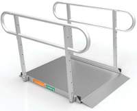 4 Foot Gateway 3G Wheelchair Ramps with Two-line Handrails.