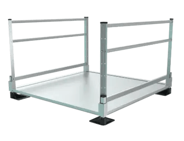 Low profile platform with support legs