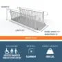 9 Foot Gateway 3G Ramps with Picket Handrails Dimensions
