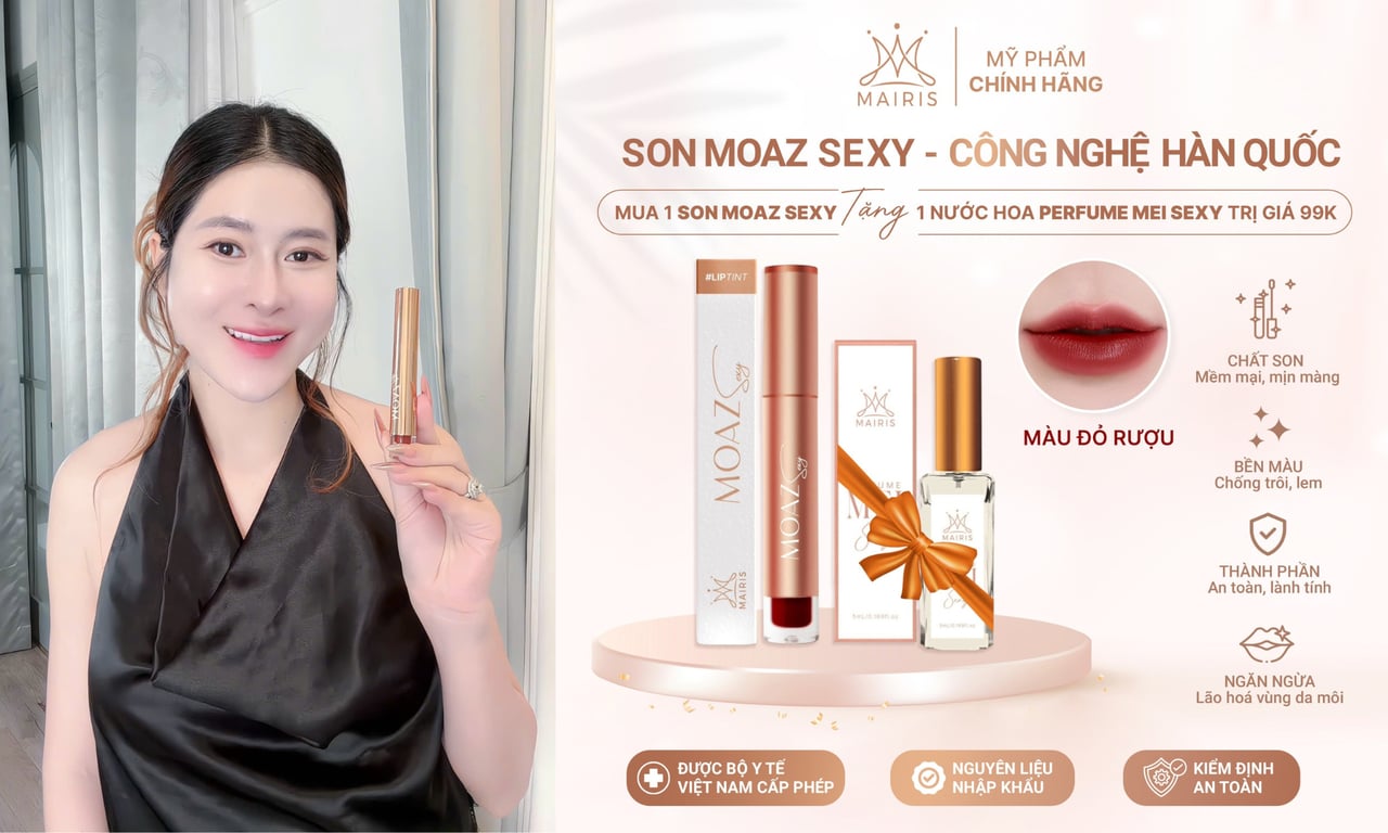 Son Moaz lì mà môi vẫn mềm mịn cả ngày mê thiệt luôn á!