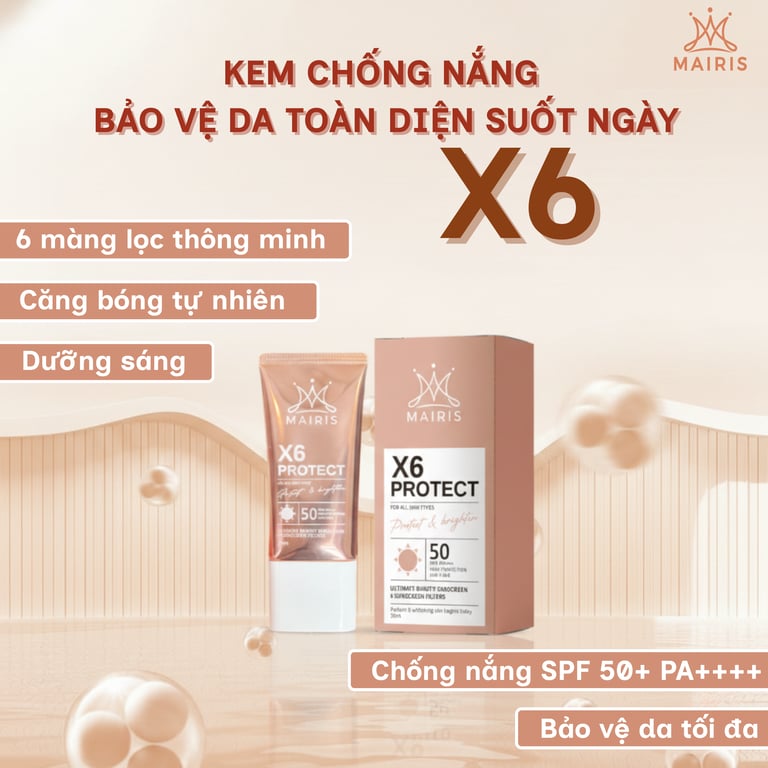 Kem chống nắng x6 bảo vệ da đủ đầy cho một ngày dài 🌷
