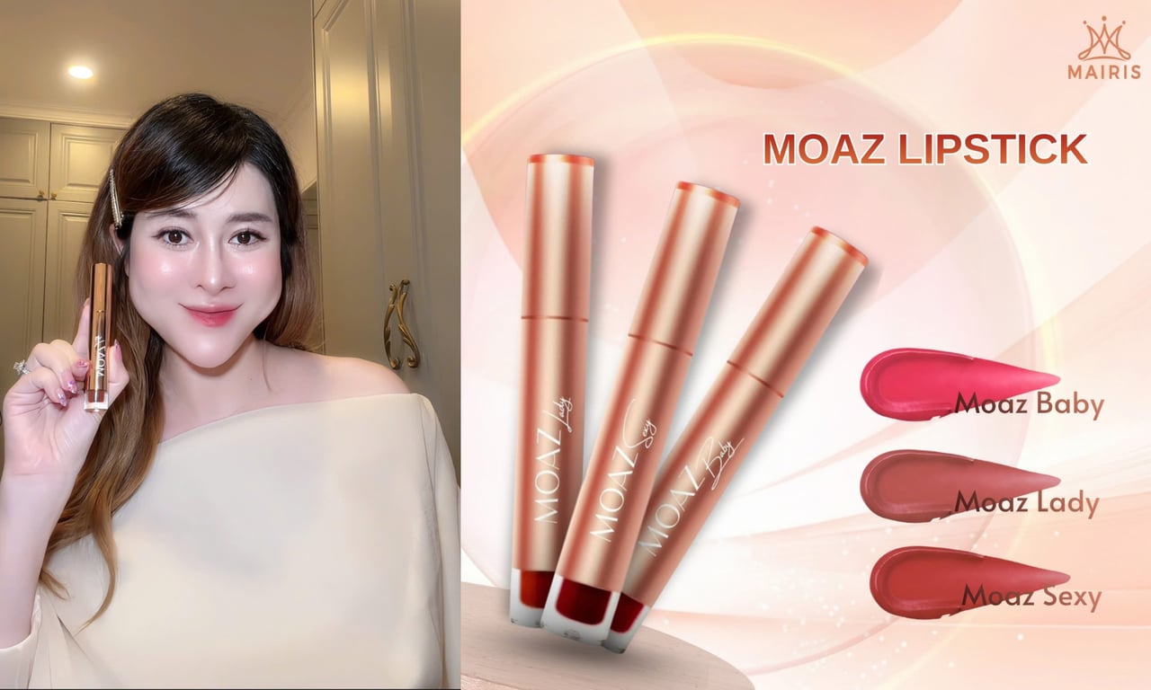 Dùng son Moaz tự tin ăn uống không lo trôi lem!