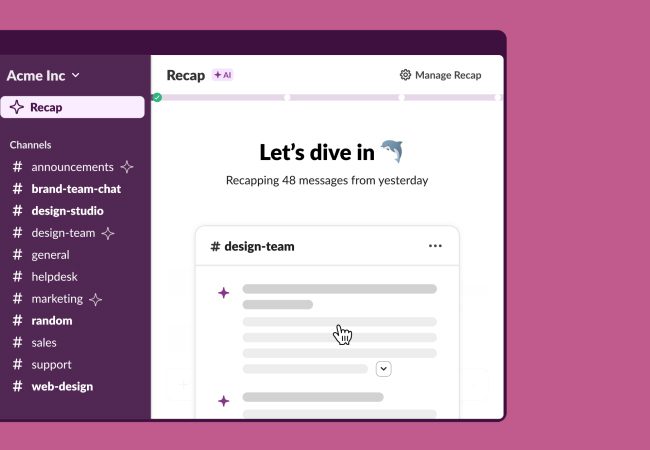 Slack AI Recap Illustration