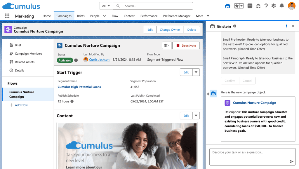 Salesforce Einstein Copilot for Marketers, Source: Salesforce