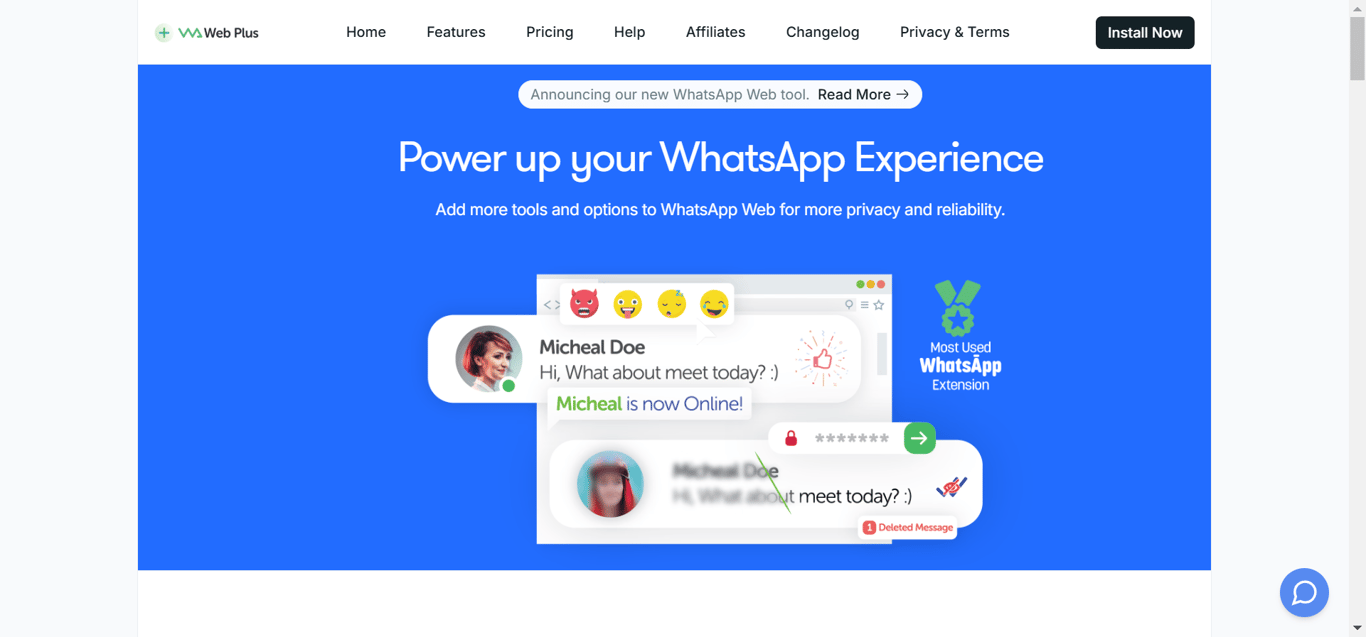 WA Web Plus is a WhatsApp Web extension to send bulk broadcast messages.