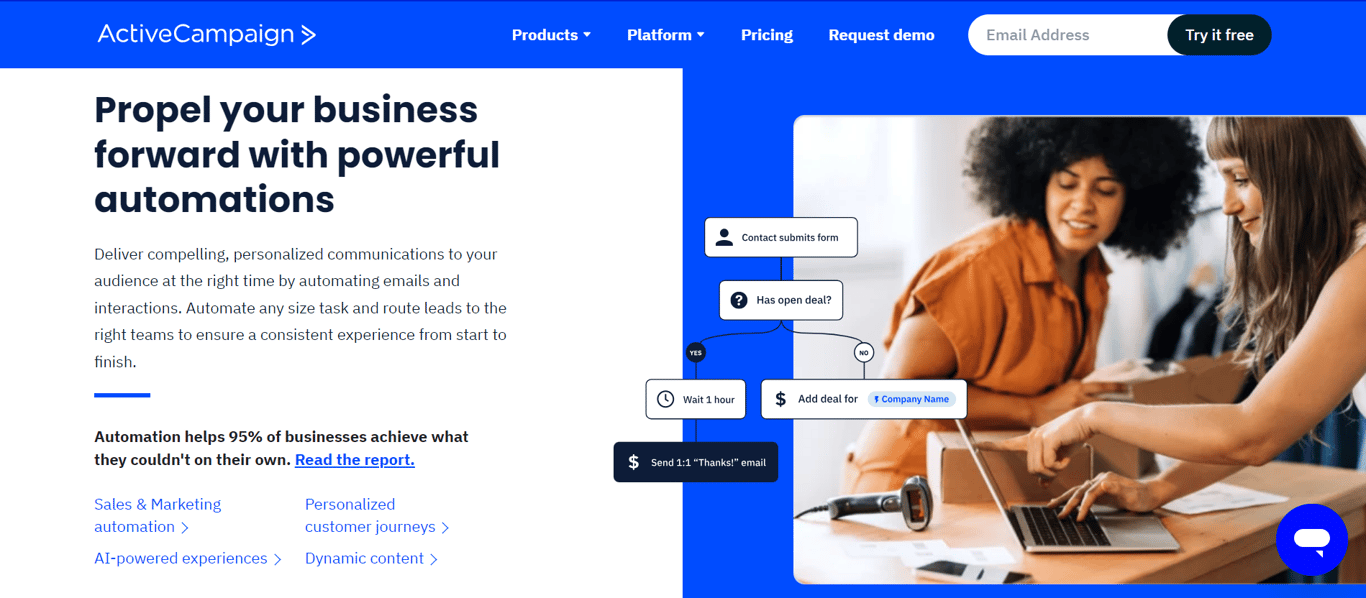ActiveCampaign, a Brevo alternative, enables you to score leads & prioritize them to intensify sales.