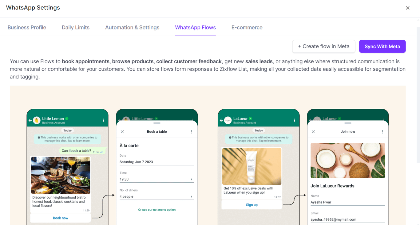 Zixflow’s WhatsApp Flows to collect your customers' data directly on WhatsApp.