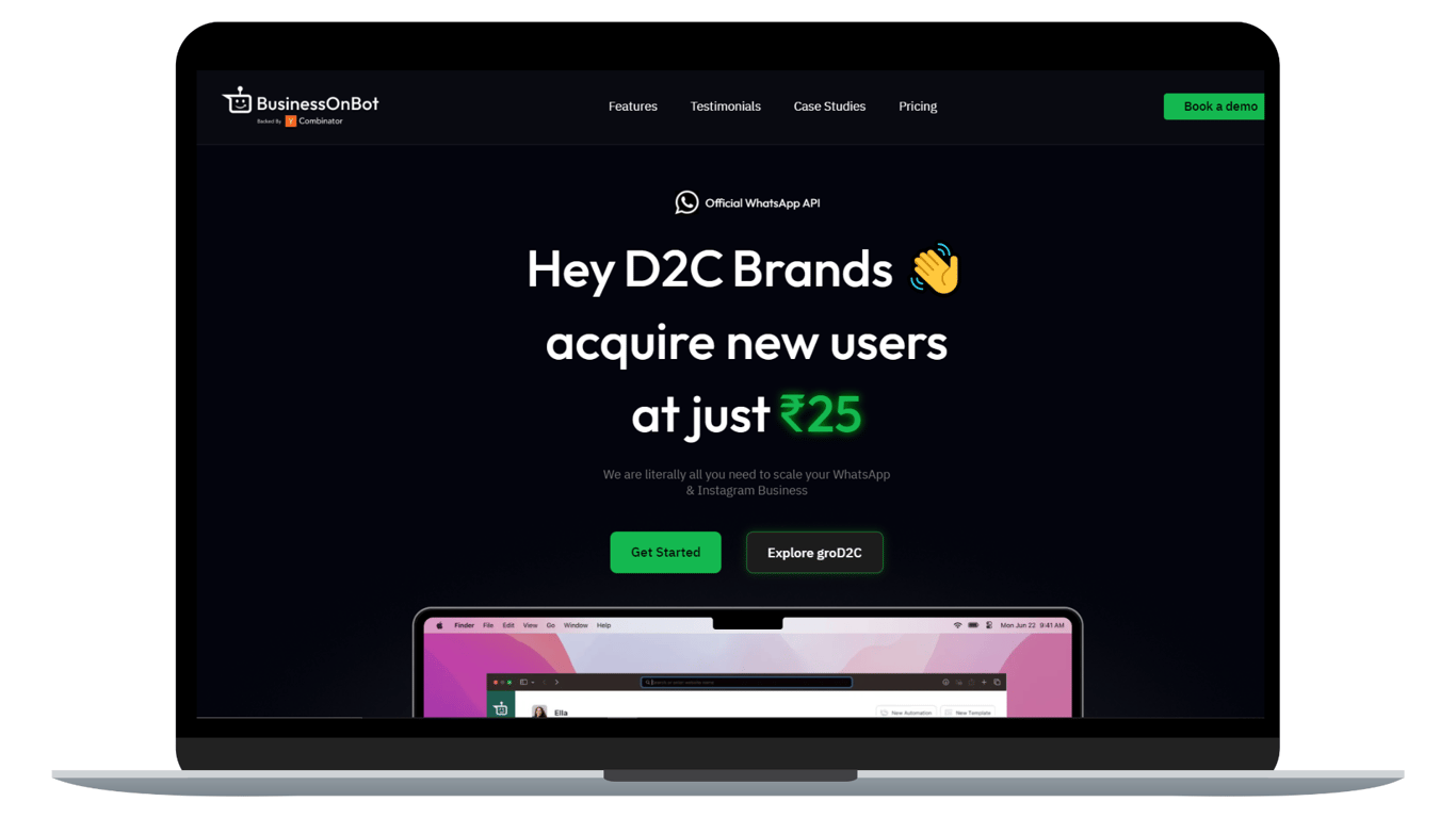 BusinessOnBot allows you to manage your WhatsApp marketing activities.