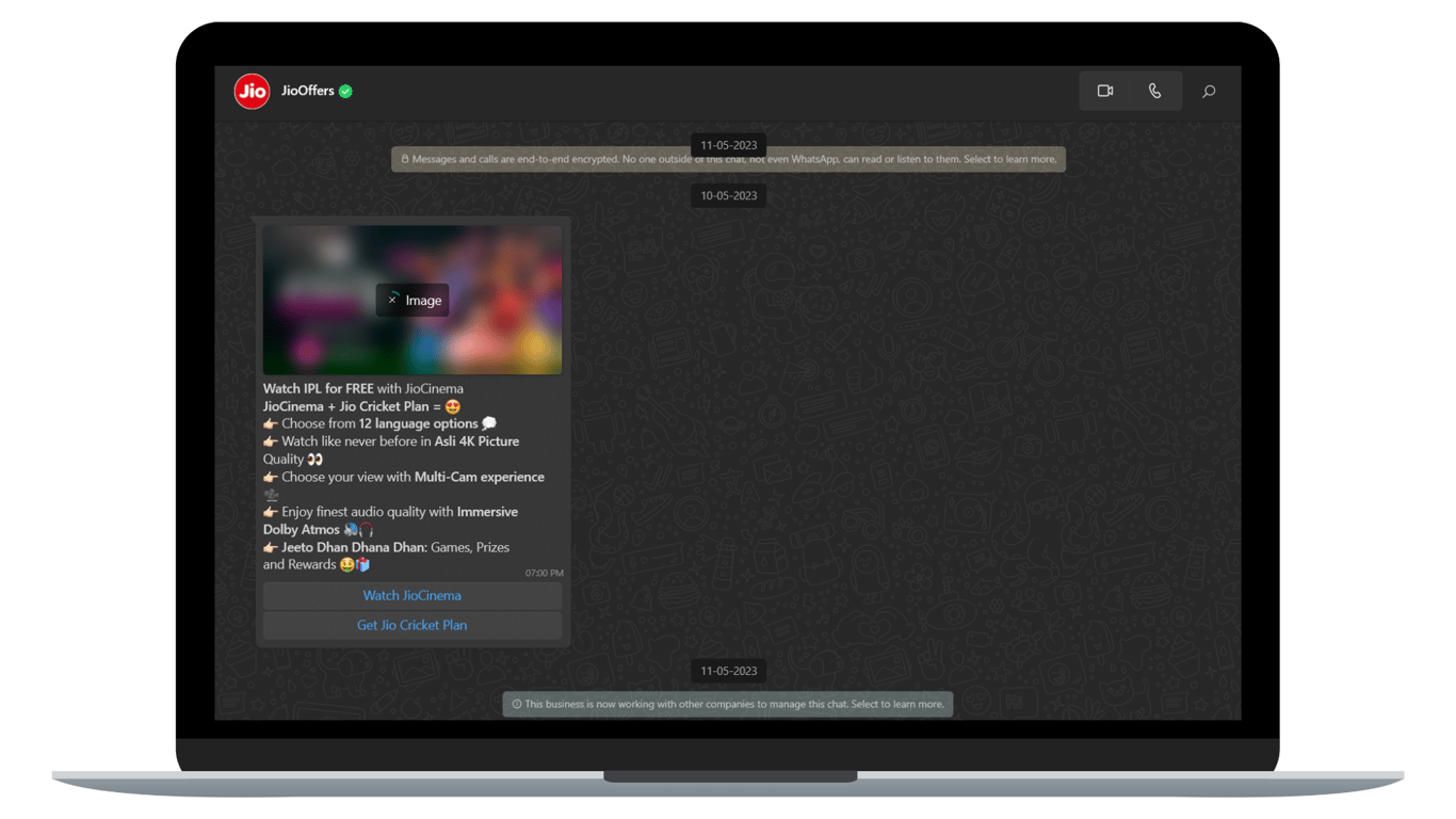 Offer updates from JioOffers to update its users.