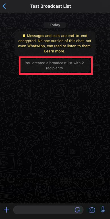 WhatsApp Business broadcast list to send WhatsApp blast messages.
