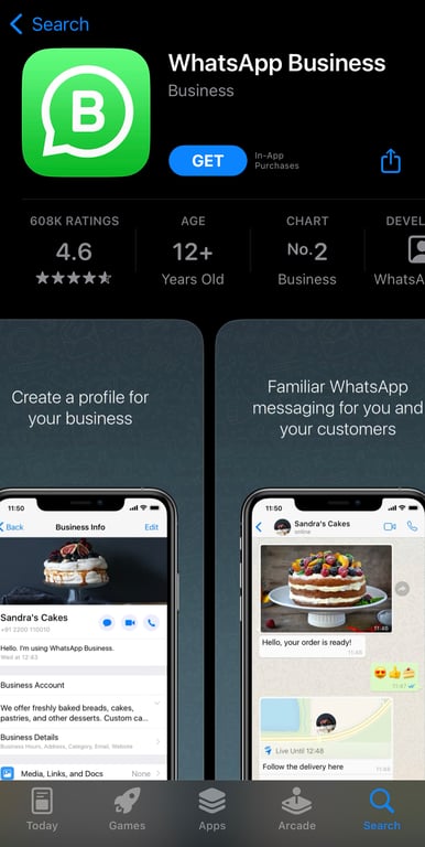 Get the WhatsApp Business app.