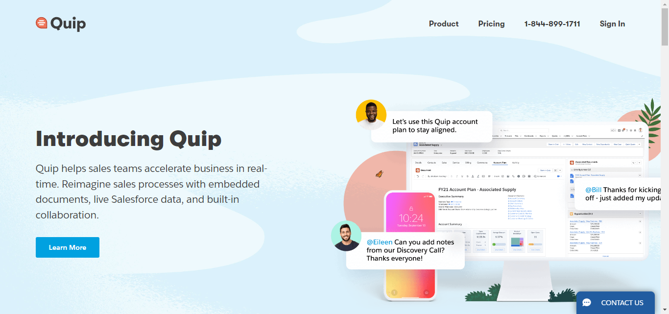 Quip, a multi-feature Notion alternative.