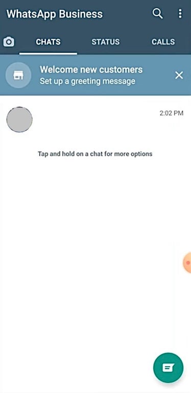 Access the menu on Android WhatsApp Business to get the away message option.