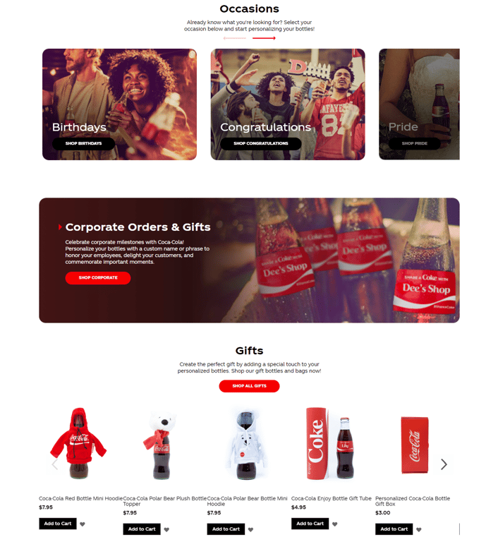 An example of social selling done by Coca-Cola.