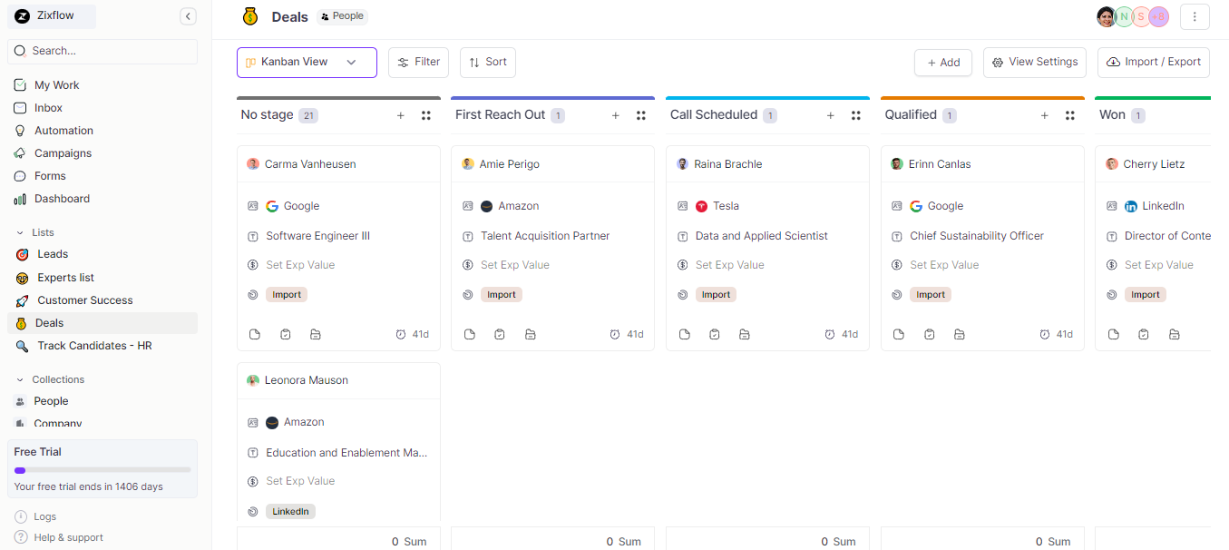 Zixflow provides a customizable and easy-to-use dashboard.